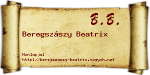 Beregszászy Beatrix névjegykártya