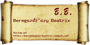 Beregszászy Beatrix névjegykártya